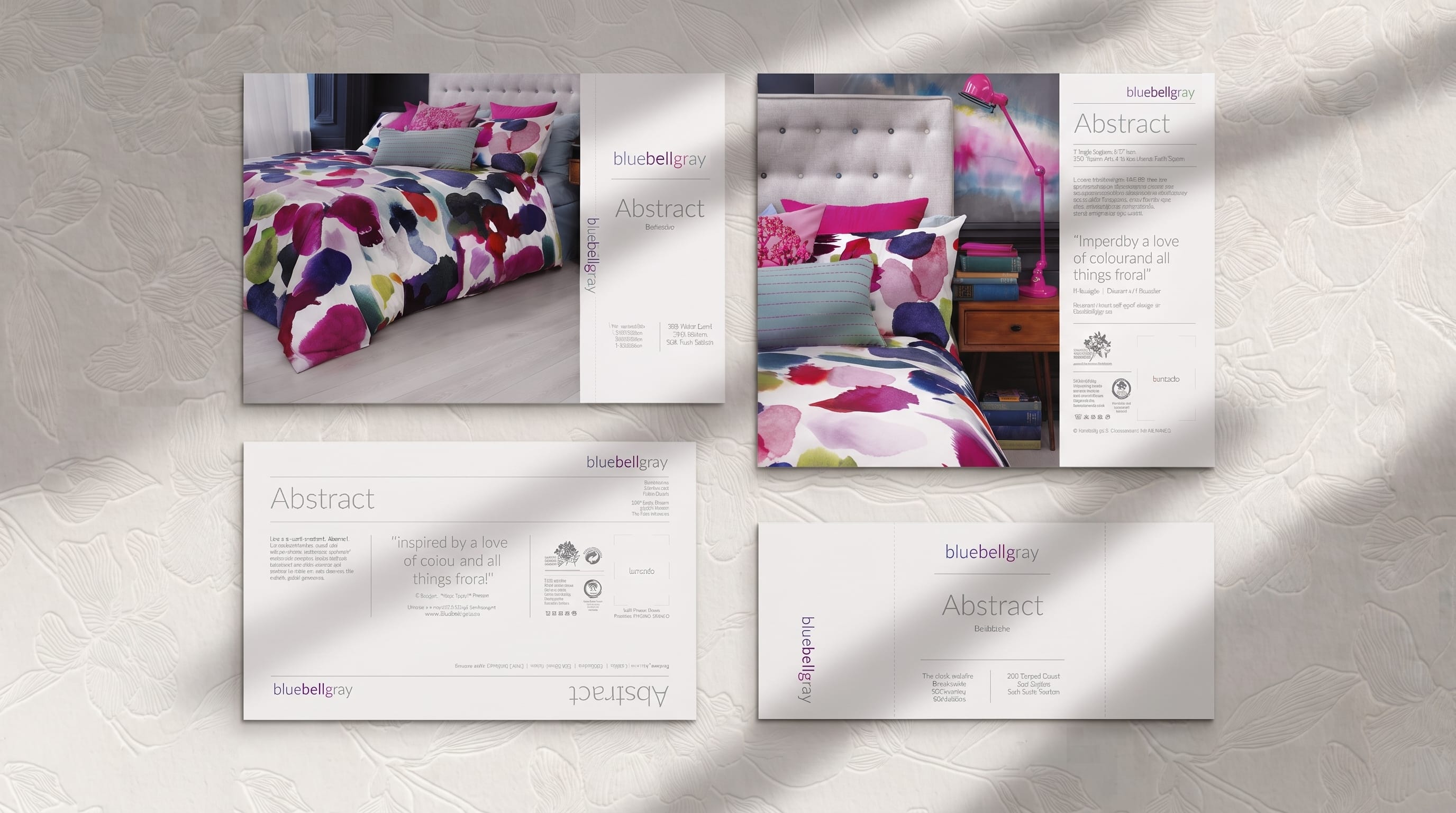 Abstract Duvet Cover Set Bluebellgray