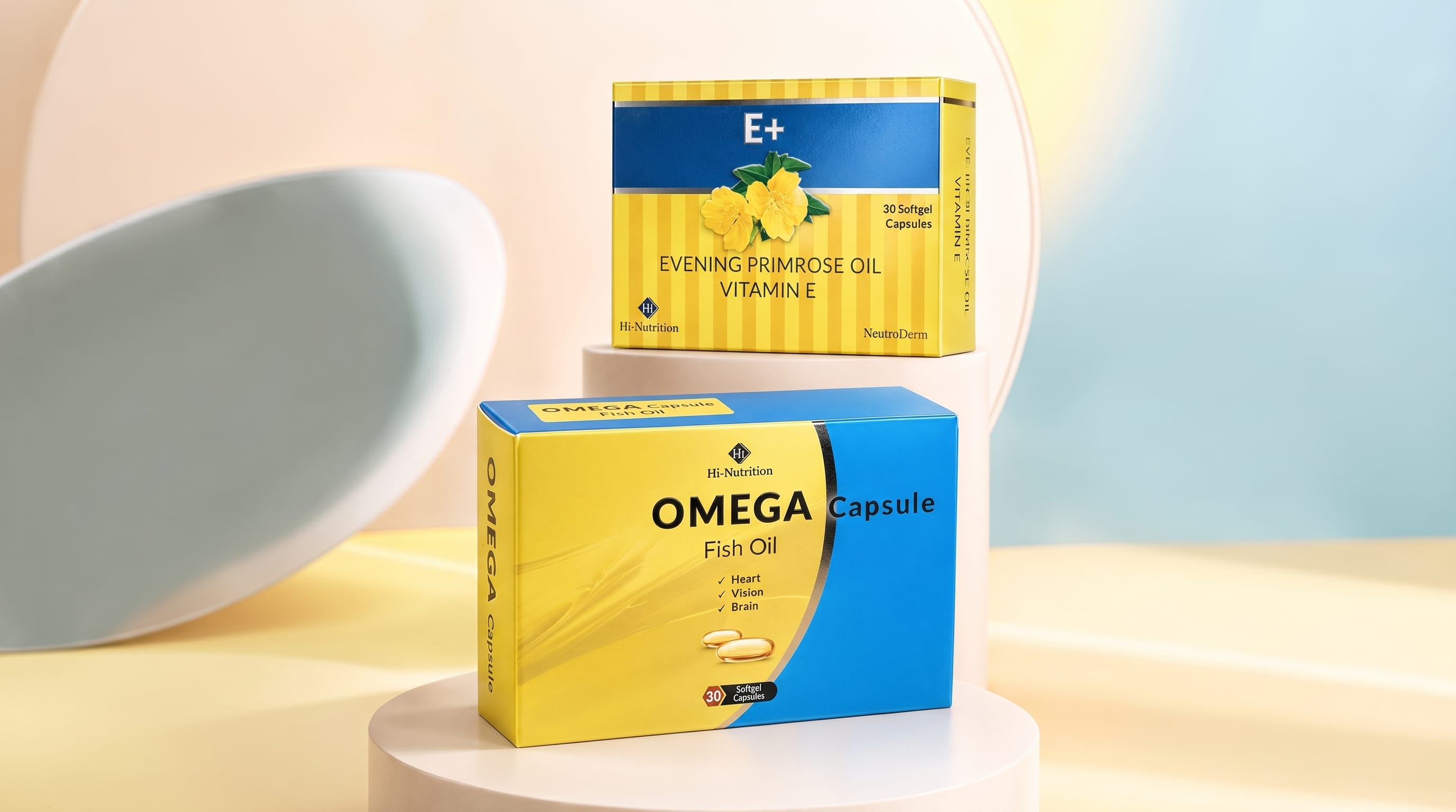 E+ & Omega Fish Oil Capsule Hi-Nutrition